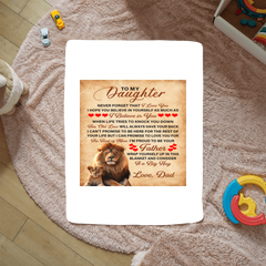 To My Daughter This Old Lion – Sherpa Fleece Blanket